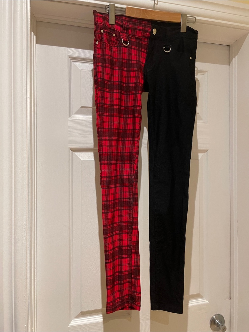 Banned Alternative Punk Black Plaid Goth Emo Grunge Festival Size S